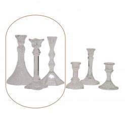 Medium Glass Candlesticks