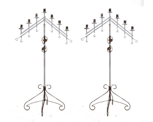 Two candelabras side by side