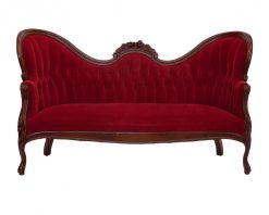 Hypnos deep red sofa rental