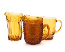 Amber Vintage Pitchers