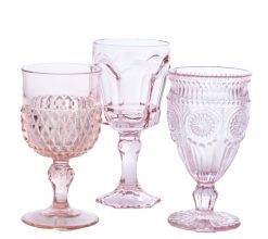 Mismatched Pink Goblets