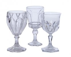 Clear Mismatched Goblets