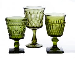 green olive goblet rental