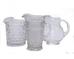 Clear Vintage Pitchers