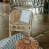 modern rounded rattan barrel chair
