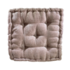 Soft pink square cushion with 5 button accents