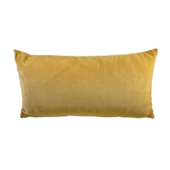 Solid yellow amber velvet rectangular pillow