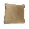 Square light brown velvet pillow