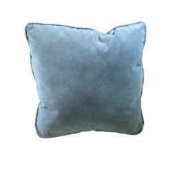 Light blue velvet square pillow