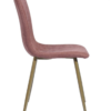 Side view of textured dusty pink accent chair