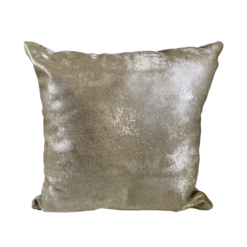 Shimmering gold square pillow