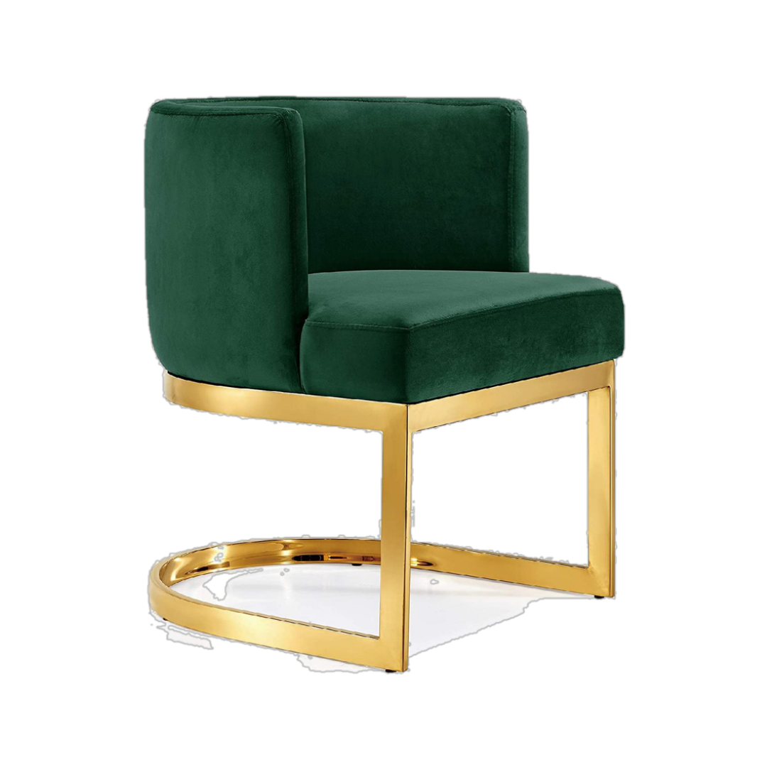 Green sales round chair