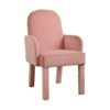 pink velvet chair