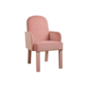 Siena Chair Rental Indianapolis. Soft pink velvet armchair with round edges and velvet legs