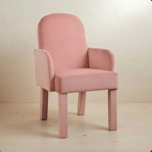 pink velvet chair