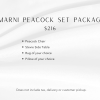 Set includes Peacock chair, side table, rug and pillow of your choice for $216.