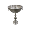 Silver Maravi Floor Length Champagne Bucket on a stand, showcasing a sleek design with a metallic finish for elegant event decor.