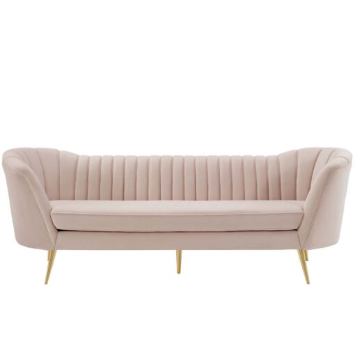 Rosani-Luxe-Velvet-pink-Sofa-front