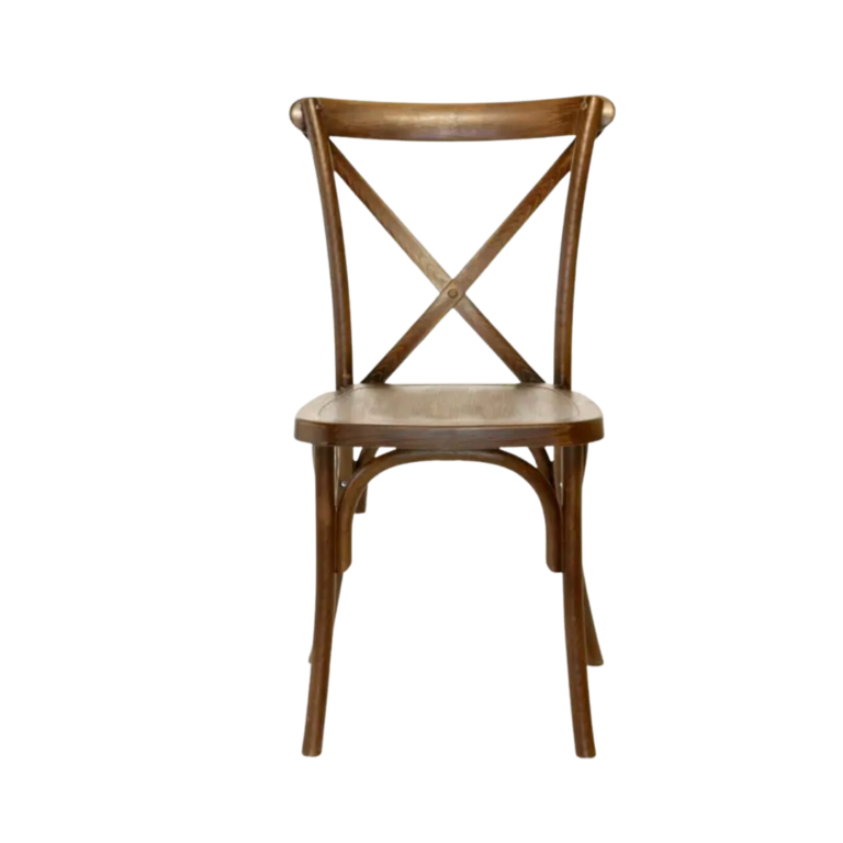 Dark Resin Vineyard Cross Back Chair Violet Vintage Rentals