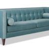 Side angle view of square tuxedo sofa