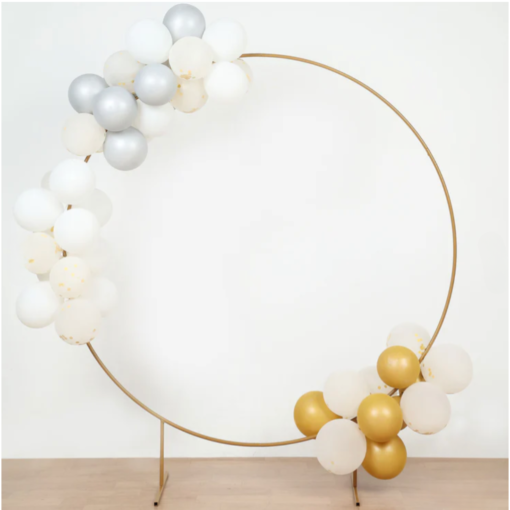 Hoop backdrop with balloons