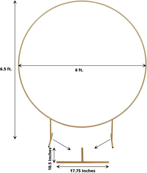 Dimensions of Hoop Arch Backdrop