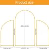 Dimensions of the set of 3 arch backdrops