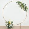 Round backdrop with light florals