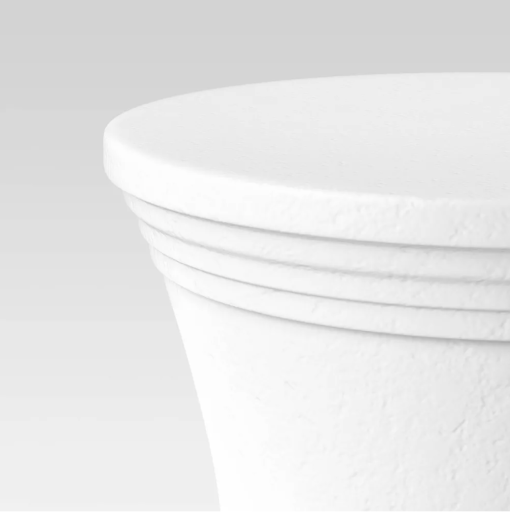 Close-up of the tabletop detailing of the Carden Side Table with tiered accents.