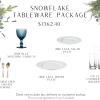 100 matching dark blue goblets, 100 white salad/dinner plates, 100 vintage gold flatware, and 13 clear glass cylinder votives.