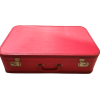 Red suitcase.