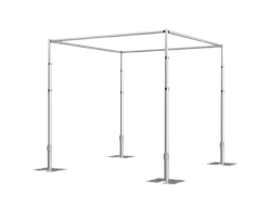 Silver. metal square structure